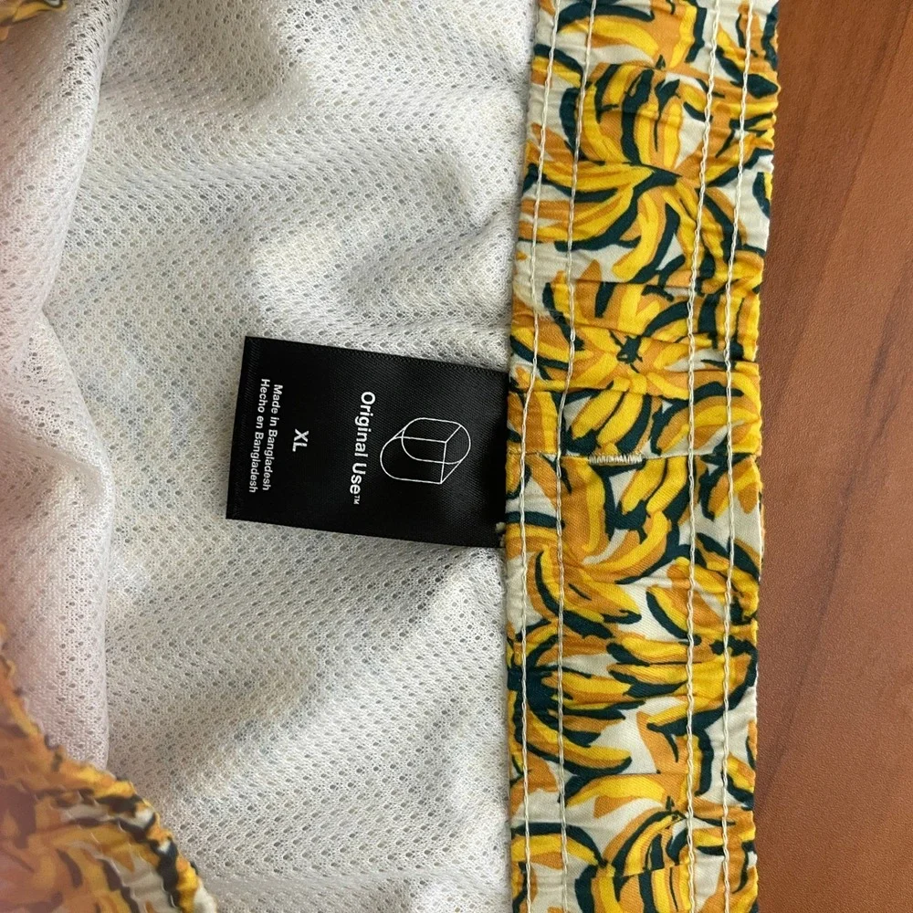Original Use Mens Banana Print Swim Trunks Yellow 5